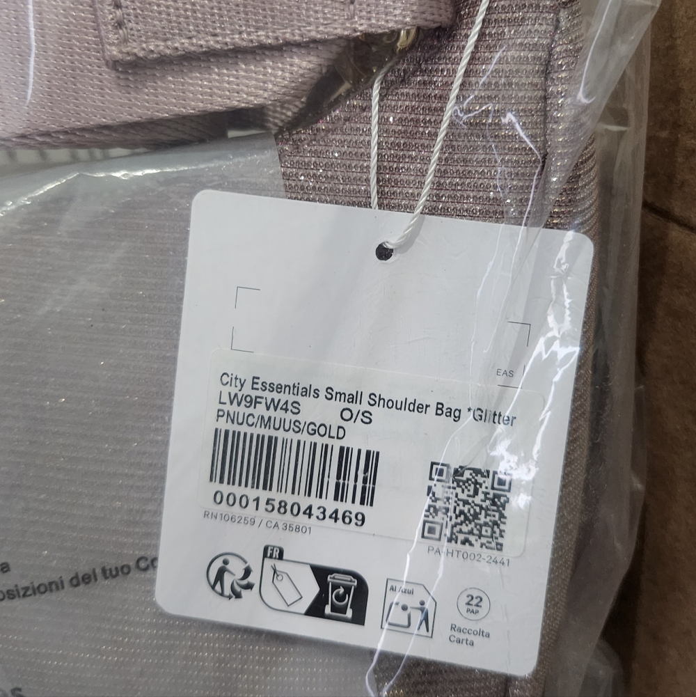 Lululemon City Essentials Small Shoulder Bag 3L Glitter Pink Champagne NWT - Picture 2 of 5